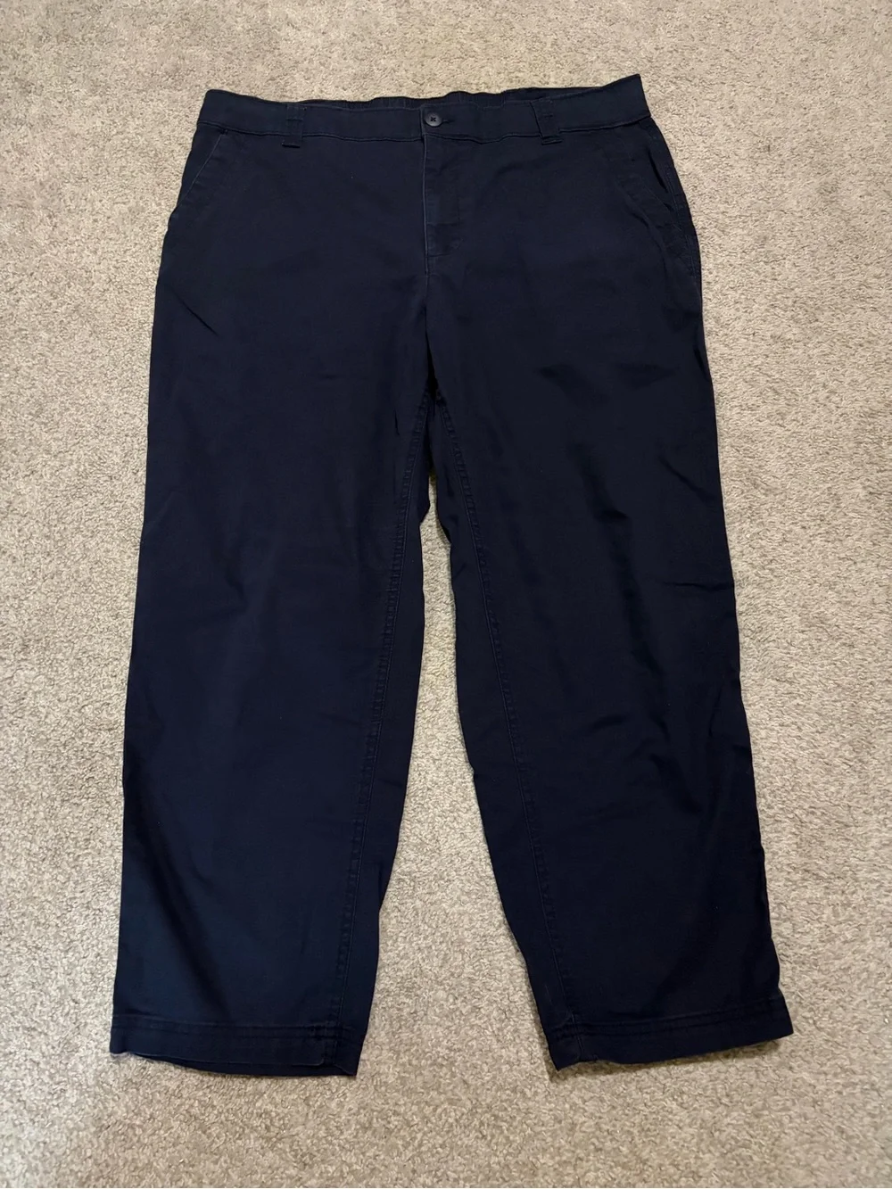 Old Navy Women’s Navy Straight-Leg Chinos - Picture 1 of 8